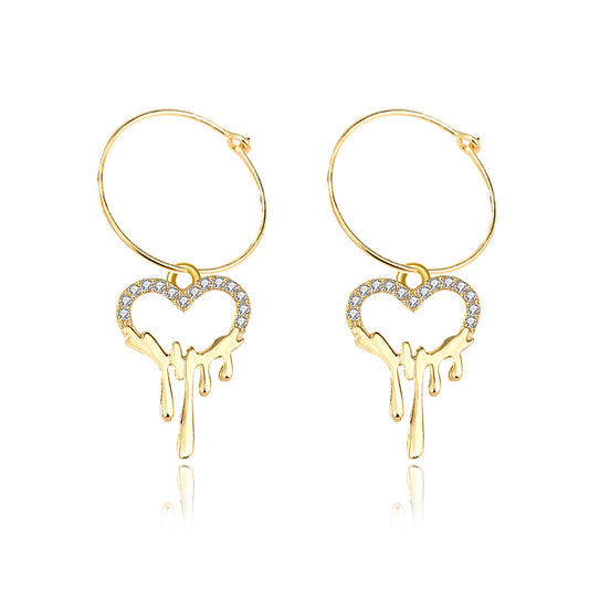 Elegant Hollow Heart Earrings